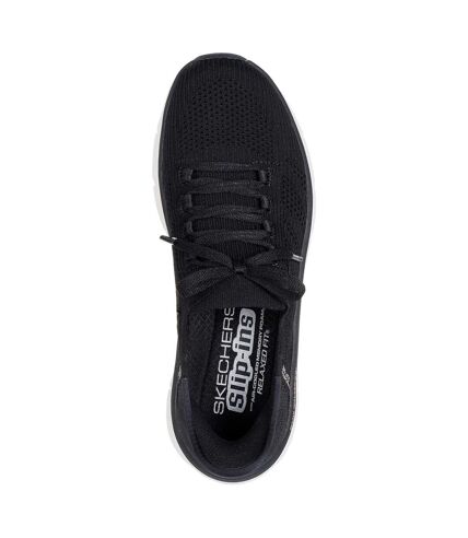 Womens/ladies d´lux walker 2.0 thrill movement trainers black Skechers