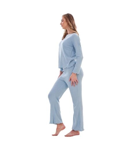 Ensemble De Pyjama Long Femme Bleu Clair Keanu