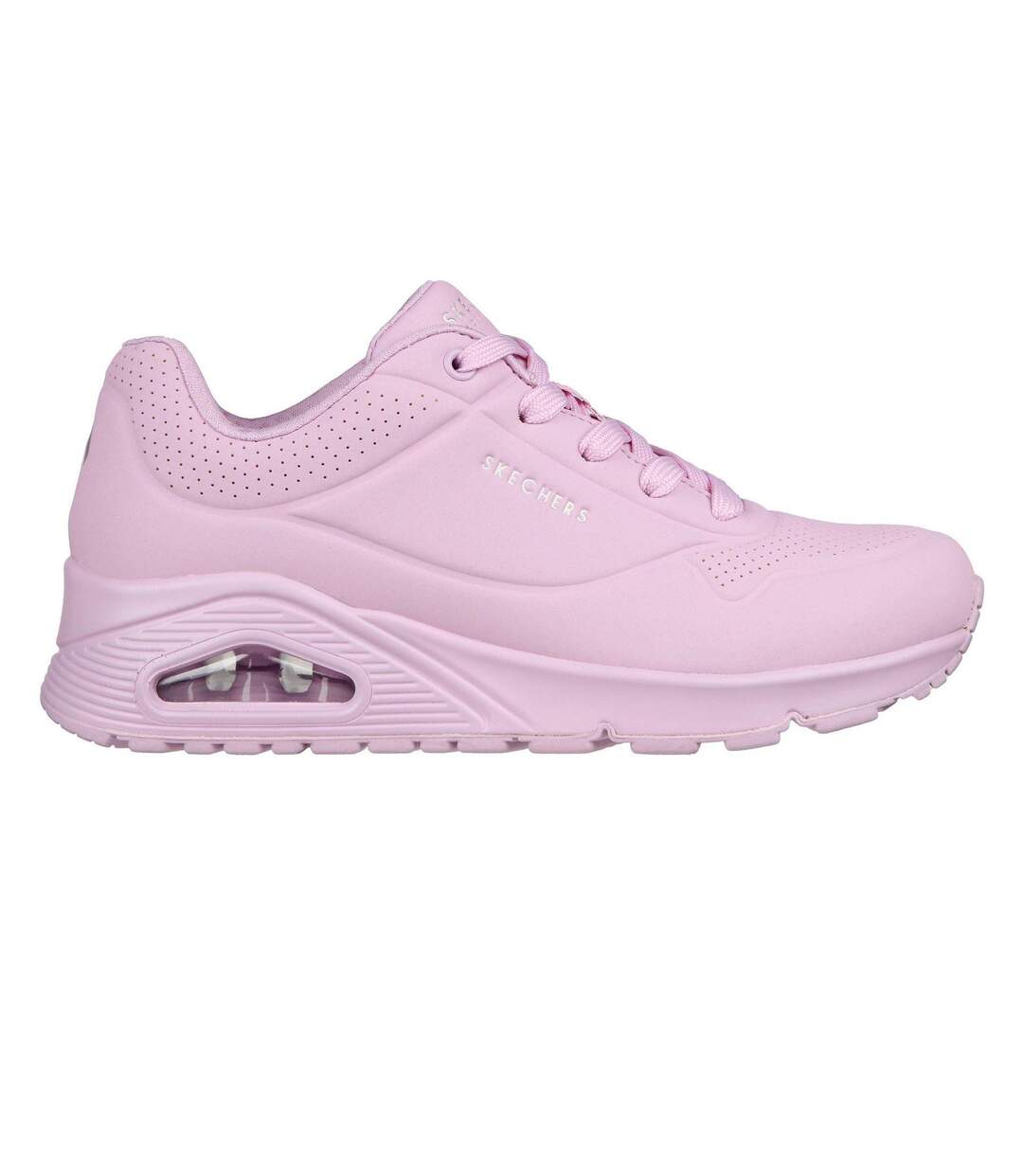 Womens/ladies Uno Stand On Air Pastel Trainers Lavender Skechers-1