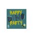 Lot de 20 Serviettes en Papier Happy Dino 33x33cm Vert