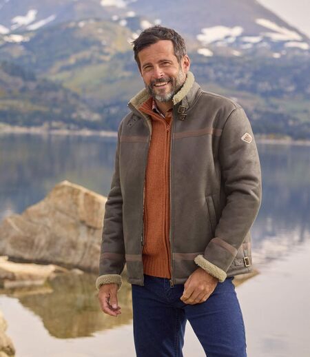 Le Blouson Style Bombardier Suédine Fourré Sherpa
