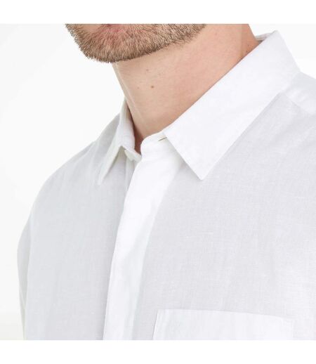 Mens Cotton Lined Regular Shirt White Calvin Klein