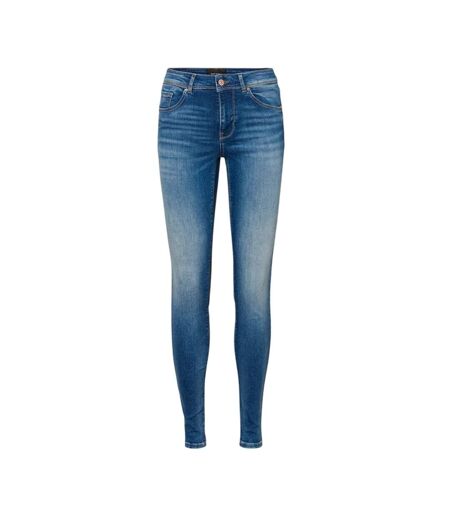 Womens/ladies 5 Pockets Slim Jeans Medium Blue Vero Moda