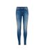 Womens/ladies 5 Pockets Slim Jeans Medium Blue Vero Moda-2