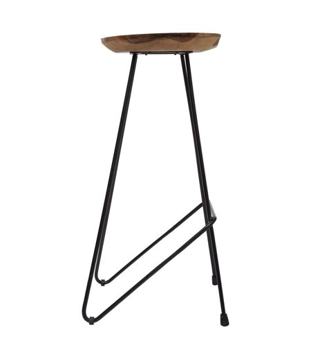 2 Tabourets de bar design bois et métal Sumar - Noir