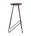 2 Tabourets de bar design bois et métal Sumar - Noir-3