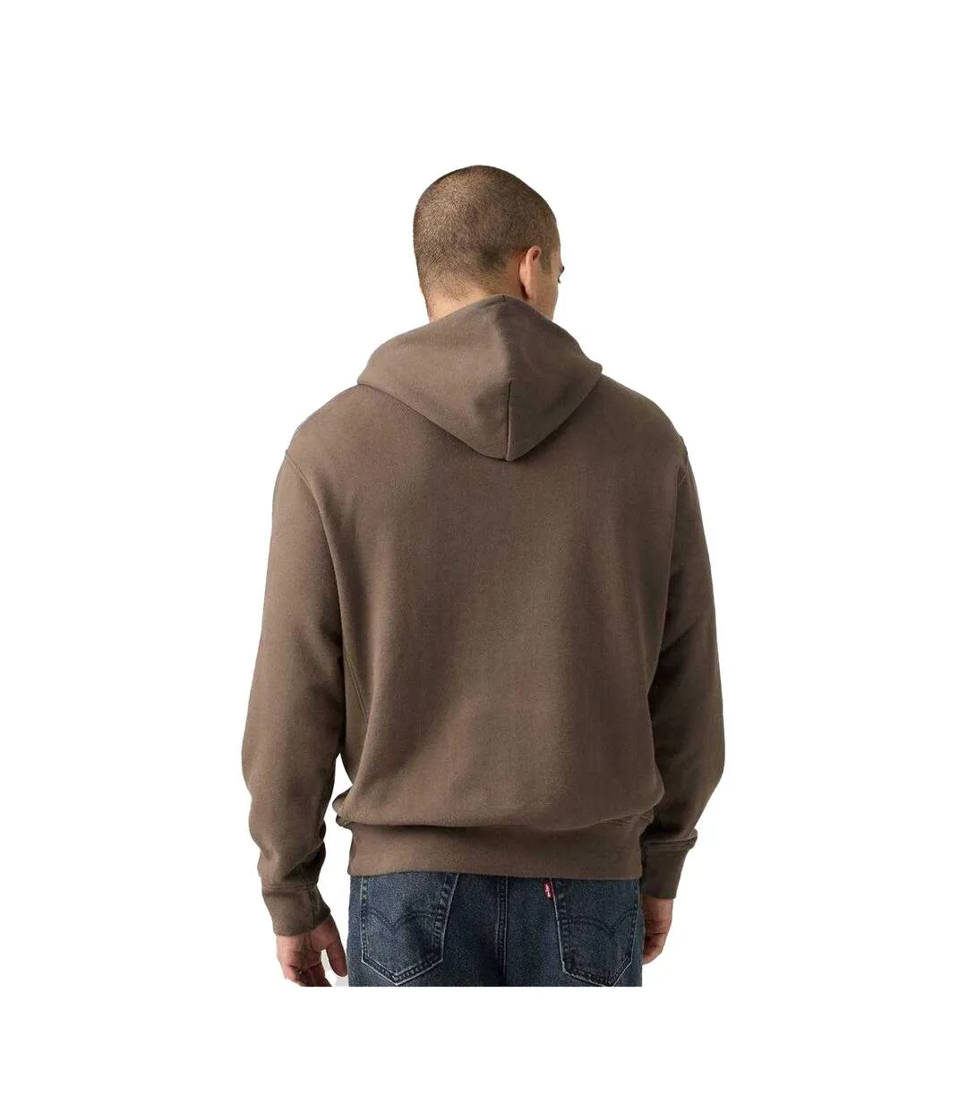 Sweat À Capuche Motif/style Aile De Chauve-souris Et Logo Homme Marron Levis-2