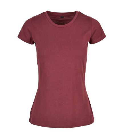 Build Your Brand Womens/Ladies Basic T-Shirt (Cherry)