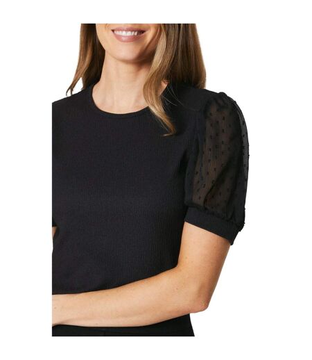 Principles Womens/Ladies Jersey Puff Sleeve Top (Black) - UTDH6706