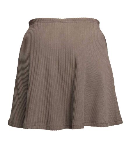 Womens/ladies Chill Ribbed Knitted Mini Skirt Mink Nike