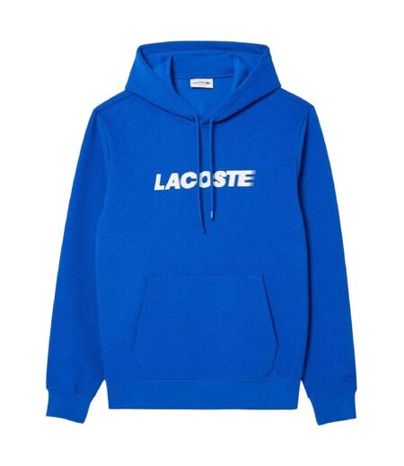 Mens Double-face Cotton Pique Hoodie Blue Lacoste