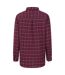 Womens/ladies Balsam Brushed Flannel Longline Shirt Burgundy Mountain Warehouse-2