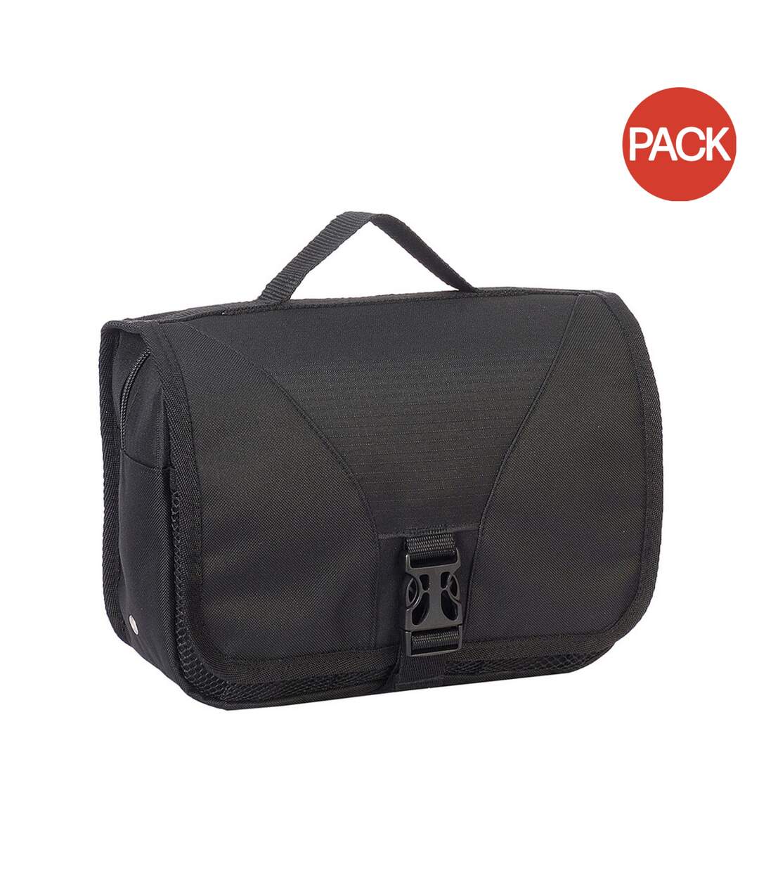 Shugon Bristol Folding Travel Toiletry Bag - 4 Litres (Pack of 2) (Black) (One Size) - UTBC4561-1