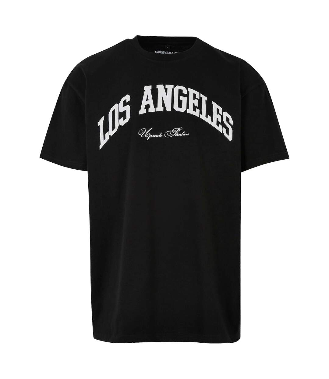 Mens Los Angeles College Oversized T-shirt Noir Mister Tee-1