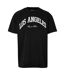 Mens Los Angeles College Oversized T-shirt Noir Mister Tee-1