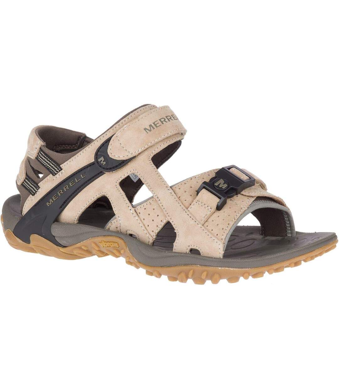 Mens Kahuna Iii Suede Sandals Taupe Merrell-4