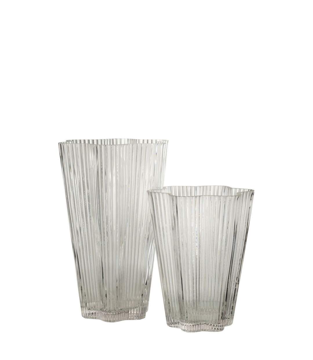 Vase Design en Verre Clara 26cm Transparent-2