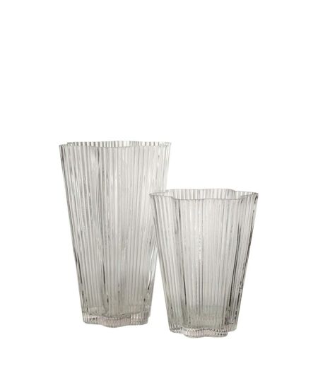 Vase Design en Verre Clara 26cm Transparent