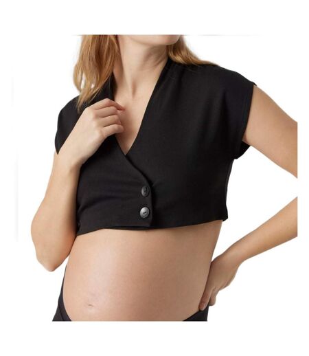 T-Shirt noir femme mamalicious luna cropped blazer