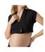 T-Shirt noir femme mamalicious luna cropped blazer-1