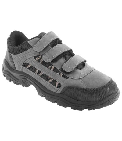 Dek Mens Ascend Triple Touch Fastening Trek Hiking Trail Shoes (Grey/Black) - UTDF143