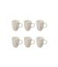 Lot de 6 Mugs Coeur The Floral 44cl Blanc-1