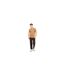 Mens Open Collar Short-sleeved Polo Shirt Light Tan Brave Soul-1