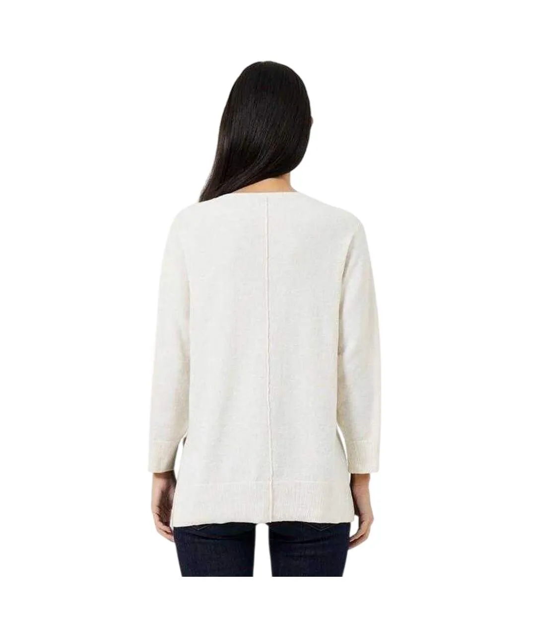 Womens/ladies Vhari Jumper Oatmeal Grey French Connection-3