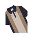 Polo Motif/style Rayure Verticale Homme Bleu Marine Marron Clair Argenté Lambretta-4