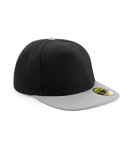 Casquette à visière plate adulte - B660 - noir et gris