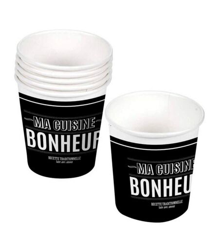 Lot de 10 Gobelets en Carton Cuisine 23cl Noir