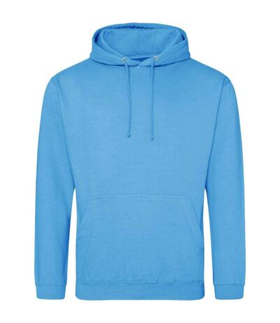 Sweat à capuche college adulte bleu Awdis