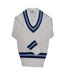 Mens Cricket Jumper Off White Navy Sky Blue Carta Sport-1