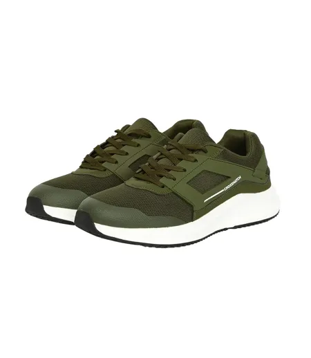 Mens Holywell Flyknit Trainers Olive White Crosshatch