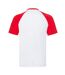 T-shirt Adulte Blanc Rouge Fruit Of The Loom-2