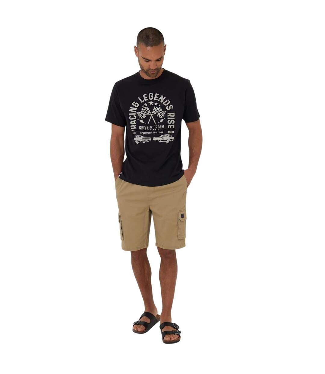 Unisex Adult Neilson Regular T-shirt Black Threadbare-4