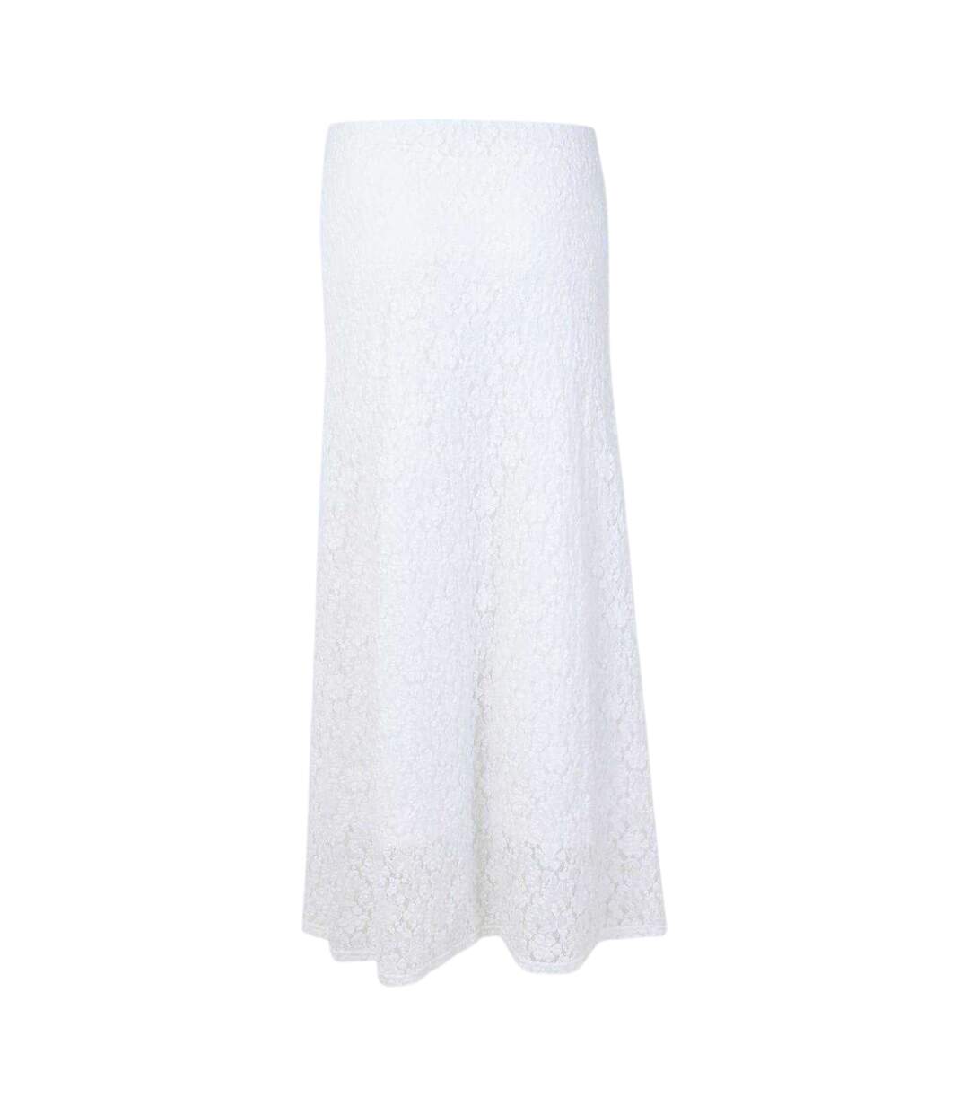 Jupe Longue Motif/style Lacets Catalin Femme Blanc Edited-2