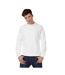 B&C Mens Crew Neck Sweatshirt Top (White) - UTBC1297