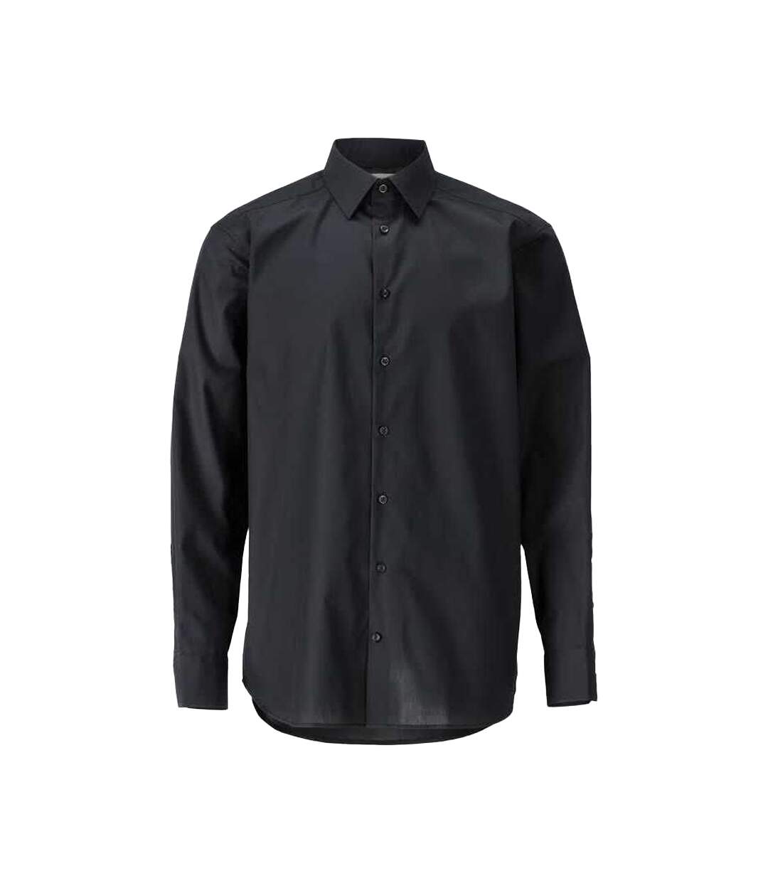 Mens Frontline Poplin Shirt Deep Black Mascot-1