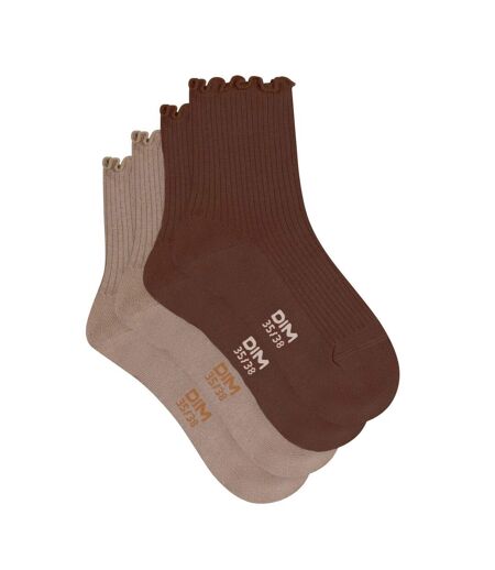 Lot de 2 paires de chaussettes coton Modal