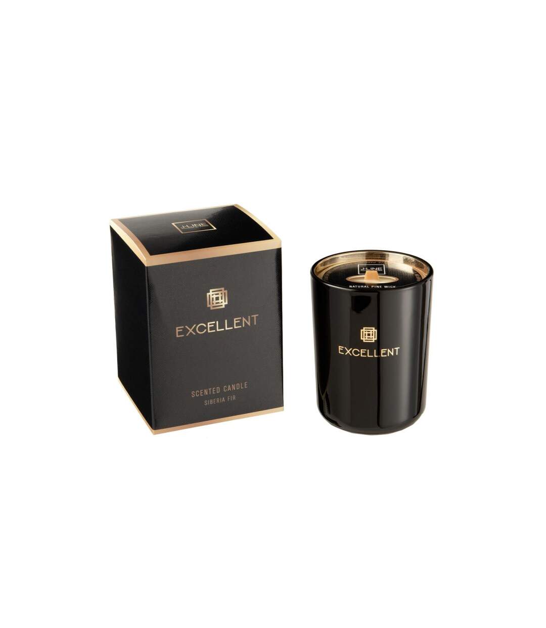Bougie Parfumée Excellent 12cm Siberia Fir Noir-1