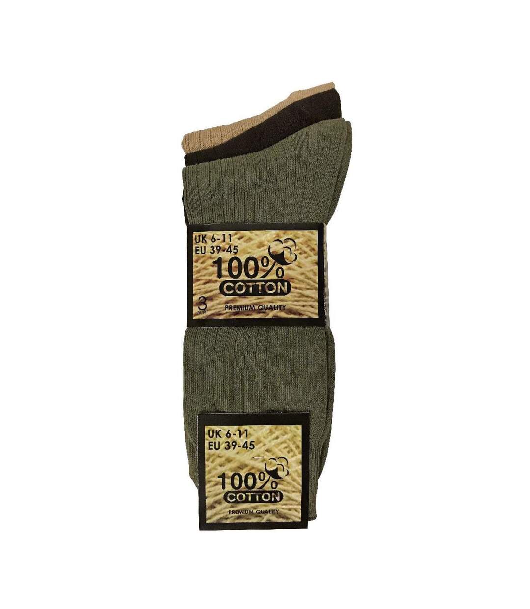 6 Paires Chaussettes en 100% Coton Homme Fines-2