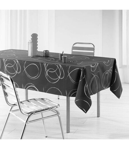 Nappe Imprimé Métallisé Bully 150x300cm Gris