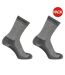 Pack Of 2  Unisex Adult Merino Wool Crew Socks  Grey Salomon-1