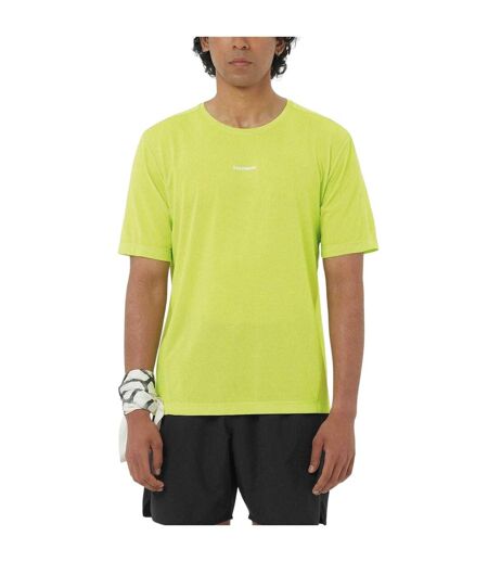 T-shirt Course À Pied Motif/style Logo Shakeout Core Homme Vert Clair Vif Salomon