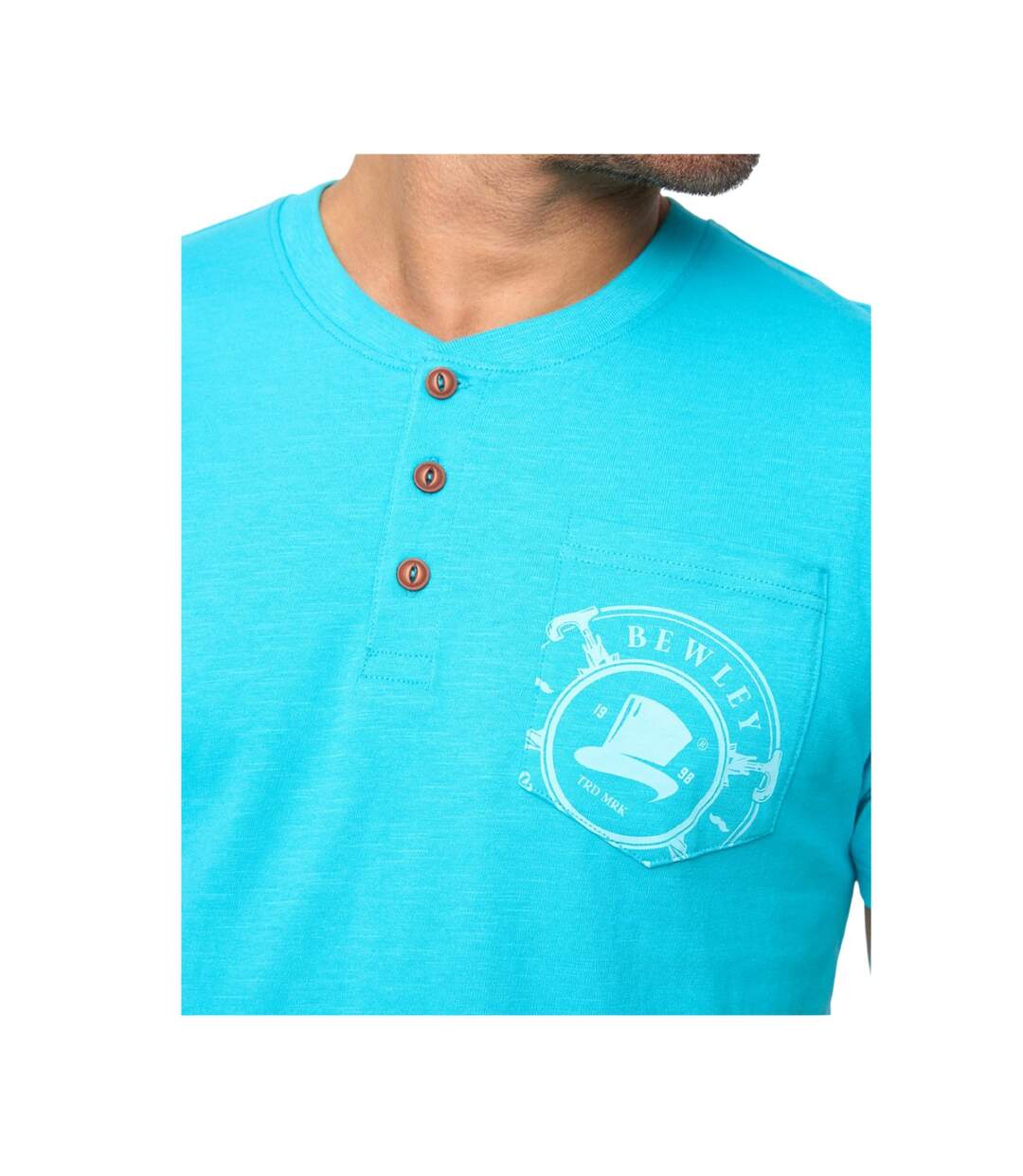 T-shirt Garside Homme Turquoise Vif Bewley & Ritch-4
