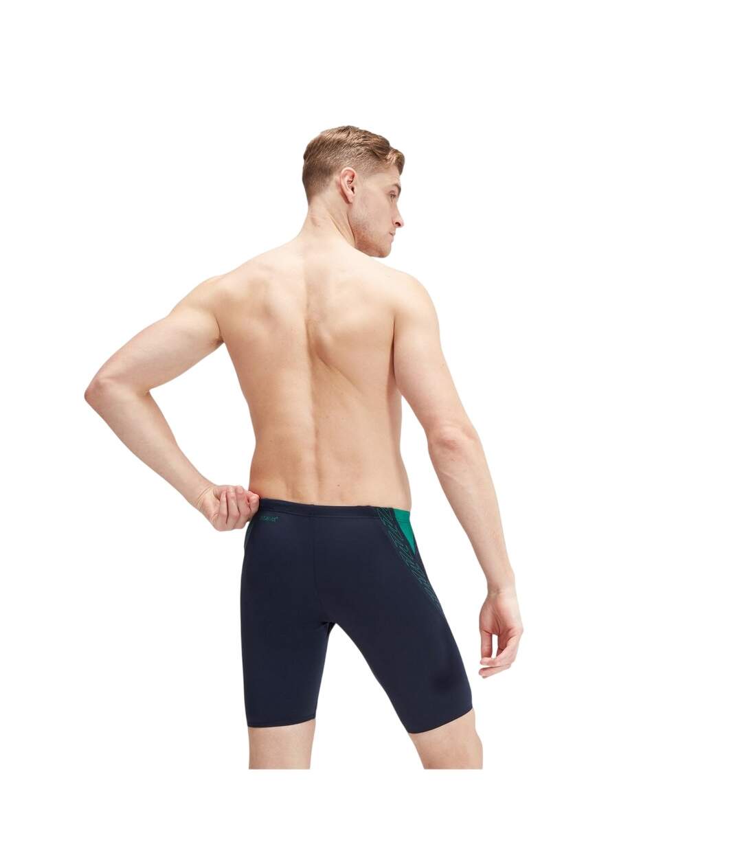 Mens Abstract Jammer Shorts Navy Green Speedo-2