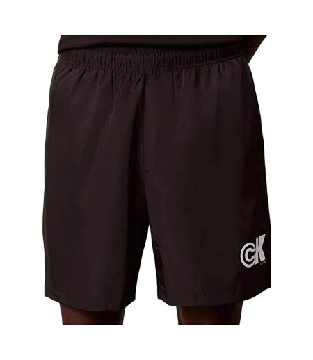 Short noir homme calvin klein jeans nylon logo drawstrin