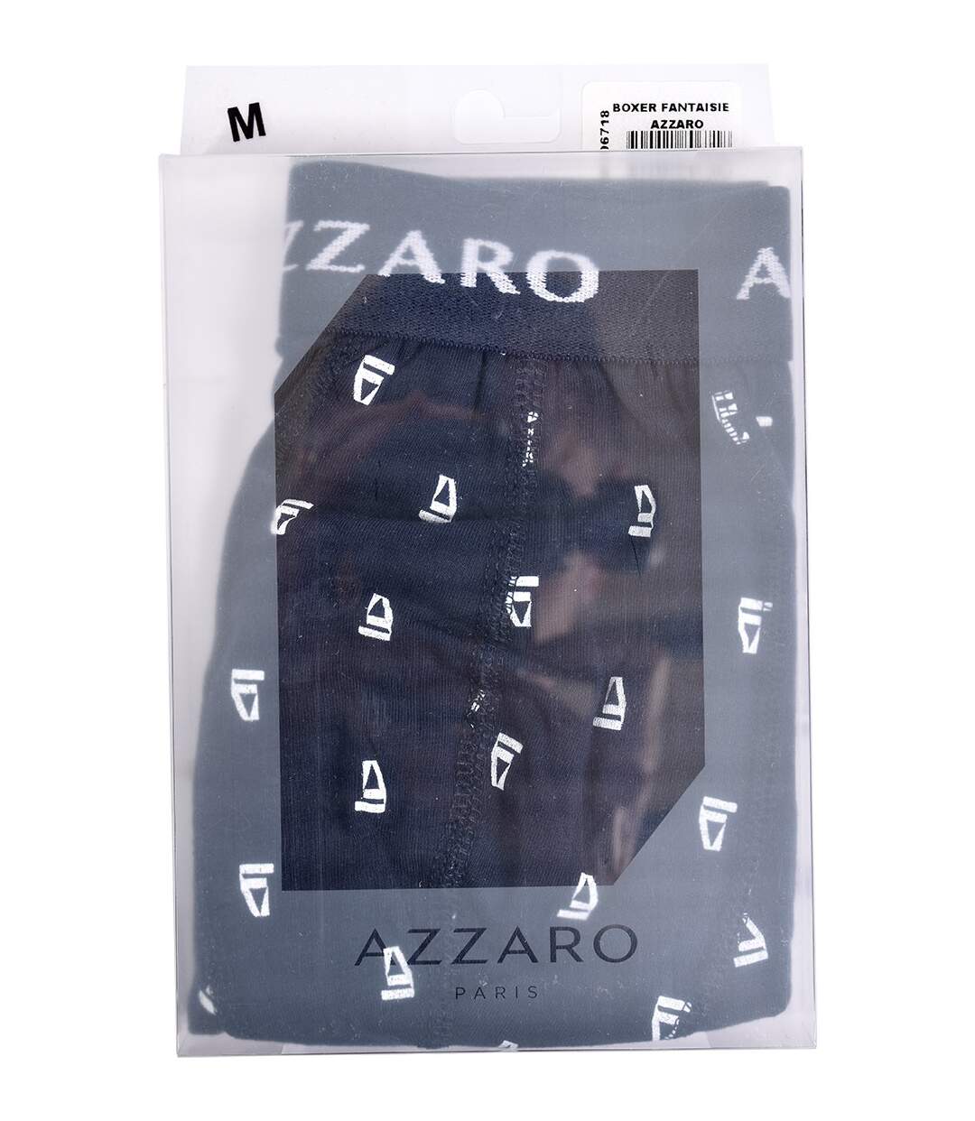 Boxer homme AZZARO Confort et Qualité -Assortiment modèles photos selon arrivages- Boxer AZZARO 06718 Marine-2