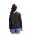 Womens/ladies crew neck standard sweatshirt black Levis-2